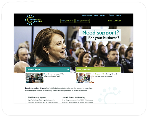 Cumbria growth hub website design