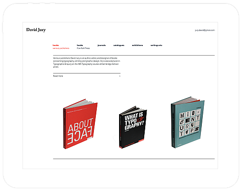 David jury typographer and author website
